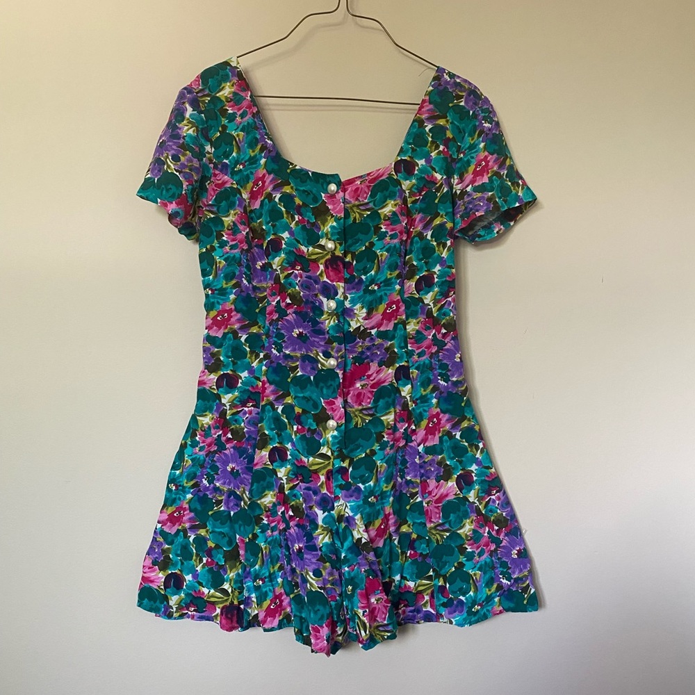 vintage - floral button down romper 🌺 - Picture 1 of 7
